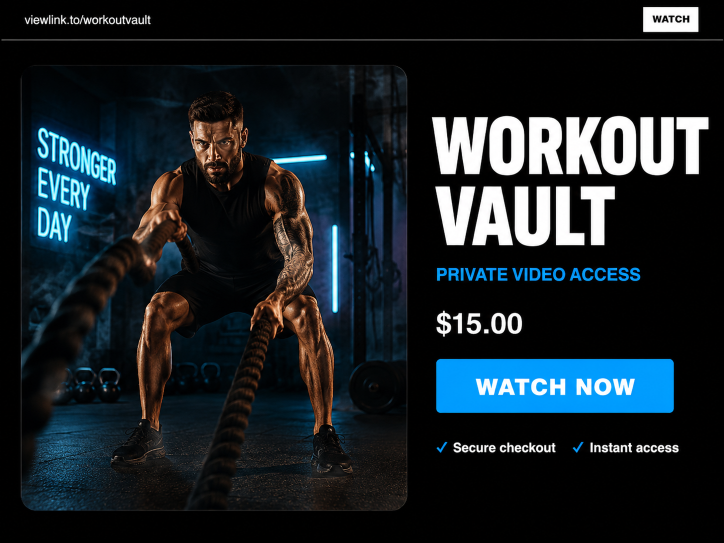Fitness video example